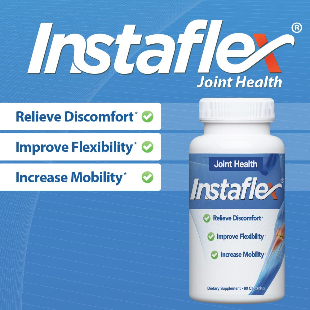 Instaflex Joint Support Supplement 90 Capsules - Clinically Studied Joint Relief Blend of Glucosamine, MSM, White Willow, Turmeric, Ginger, Cayenne, Hyaluronic Acid