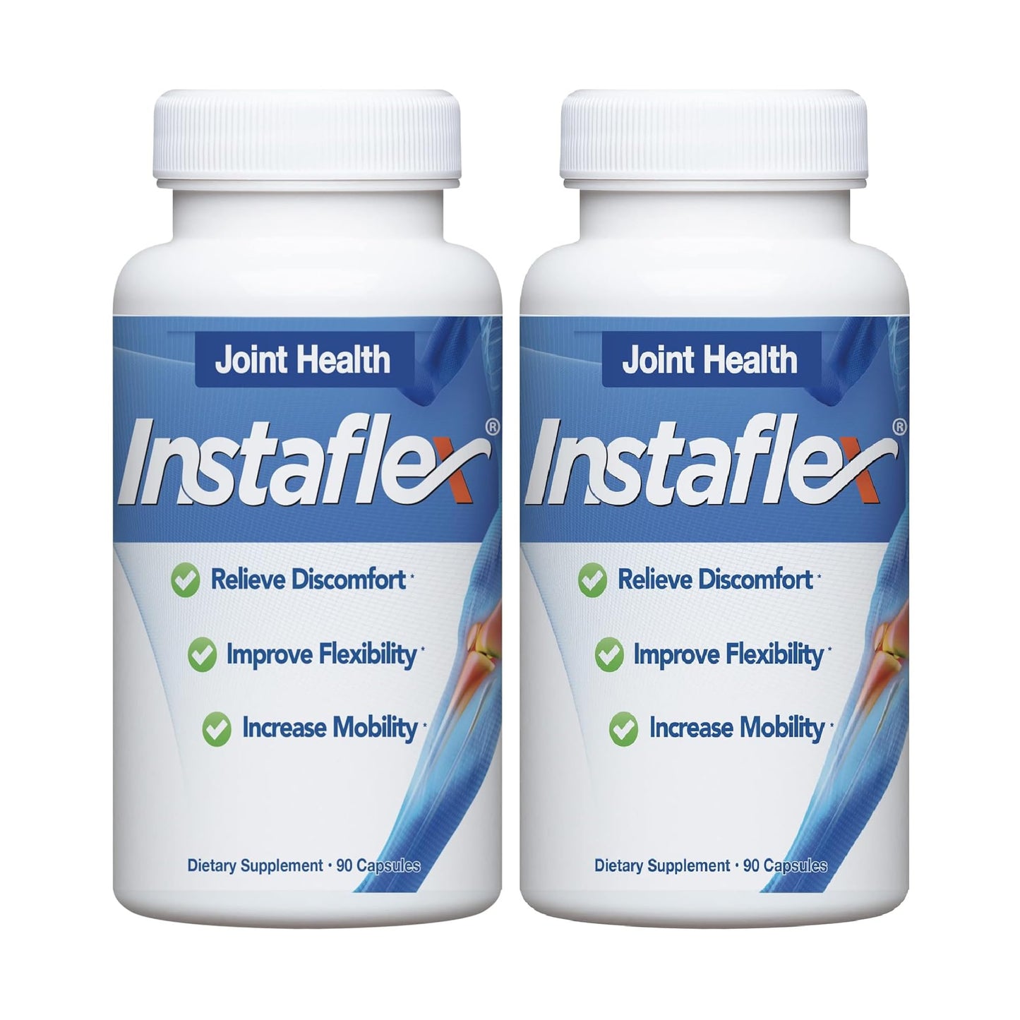 Instaflex Joint Support Supplement 90 Capsules - Clinically Studied Joint Relief Blend of Glucosamine, MSM, White Willow, Turmeric, Ginger, Cayenne, Hyaluronic Acid