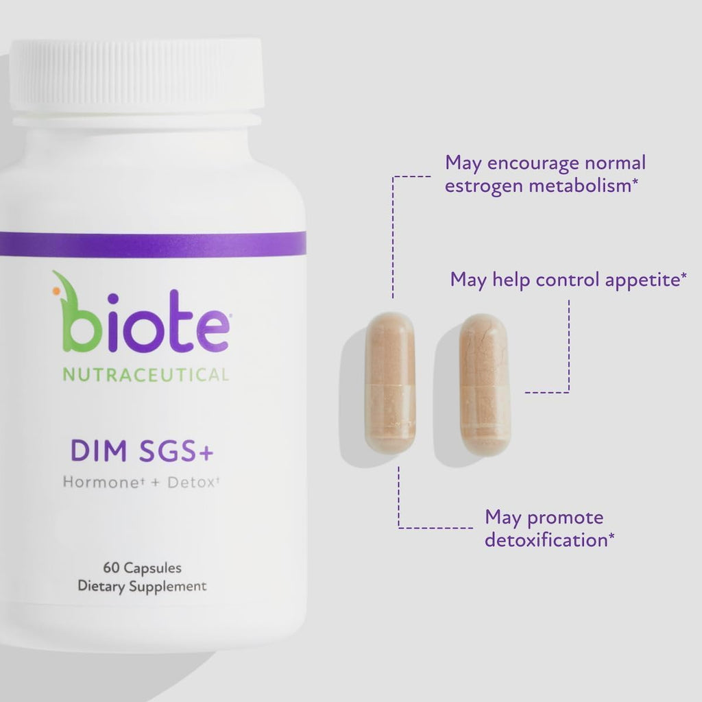 Biote Nutraceuticals DIM SGS | Hormone & Detox Support | 60 Capsules
