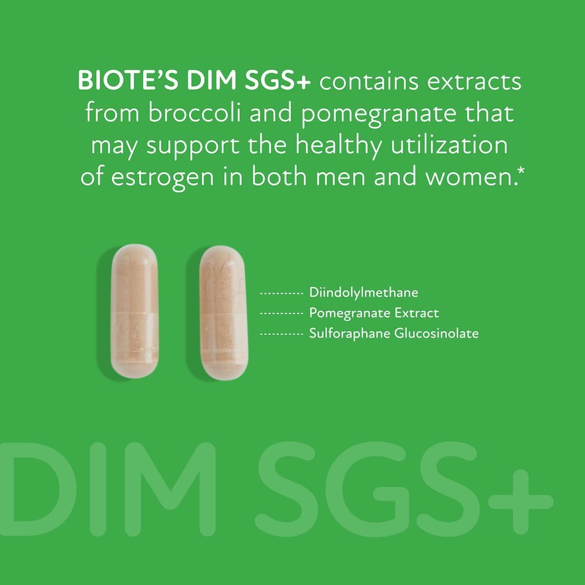 Biote Nutraceuticals DIM SGS | Hormone & Detox Support | 60 Capsules