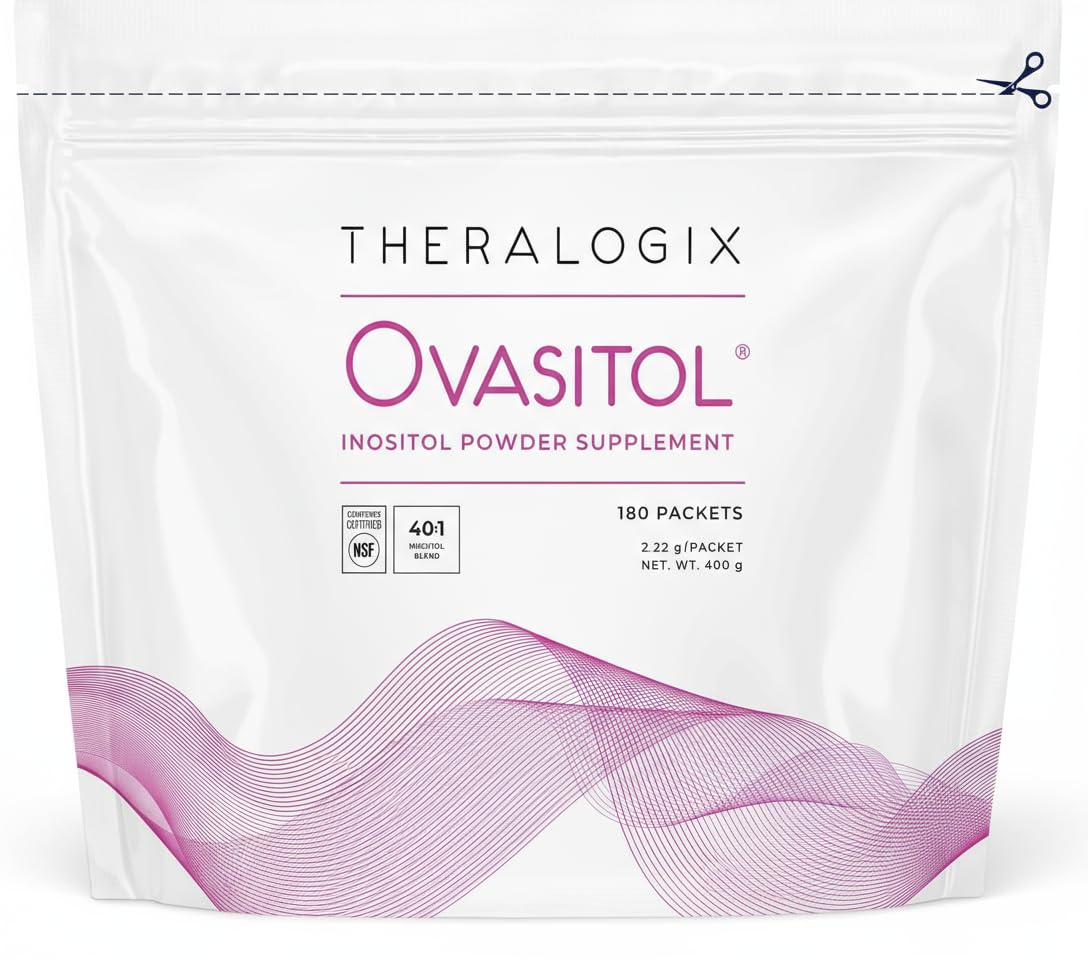 Theralogix Ovasitol Inositol Powder - 90-Day Supply - Myo-Inositol & D-Chiro Inositol for Hormone Balance & Ovarian Function Support* - NSF Certified - 400 g (180 Servings)