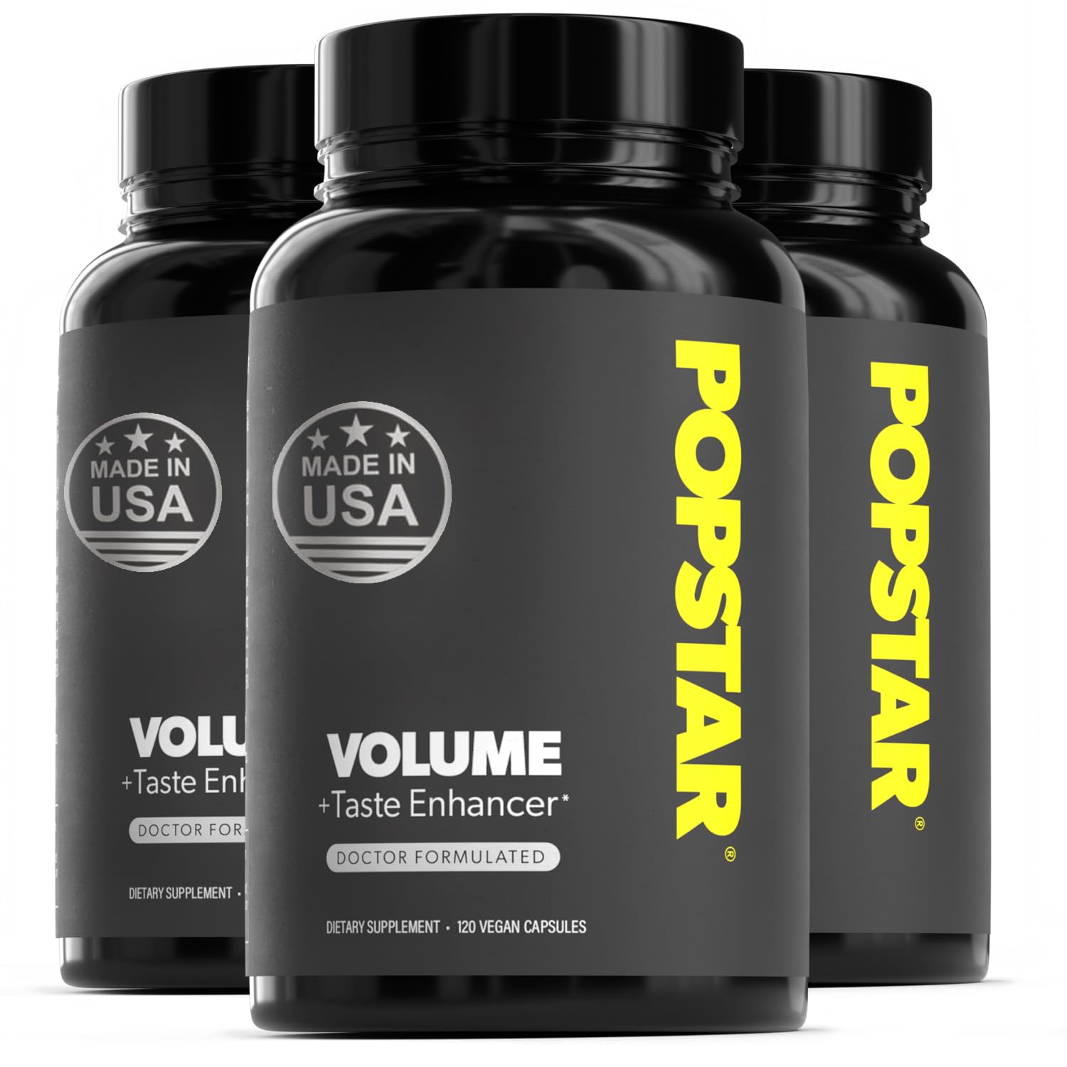 POPSTAR Labs Semen Volume Booster - Men's Semen Health & Fertility Supplement - Doctor Formulated to Increase Load Volume - Made in USA - Non-GMO, Organic, Vegan - 120 Capsules (1 Month Supply)