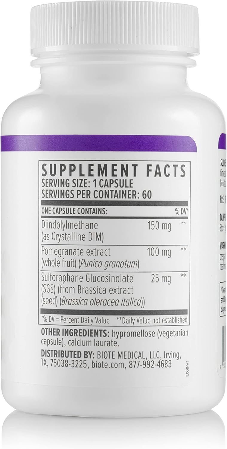 Biote Nutraceuticals DIM SGS | Hormone & Detox Support | 60 Capsules