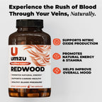 UMZU Redwood Max Nitric Oxide Booster, 1-Month Supply – Advanced Nitric Oxide Supplement with Fitnox Blend, Pine Bark, Resveratrol & Tart Cherry – Promotes Healthy Circulation, Energy and Recovery