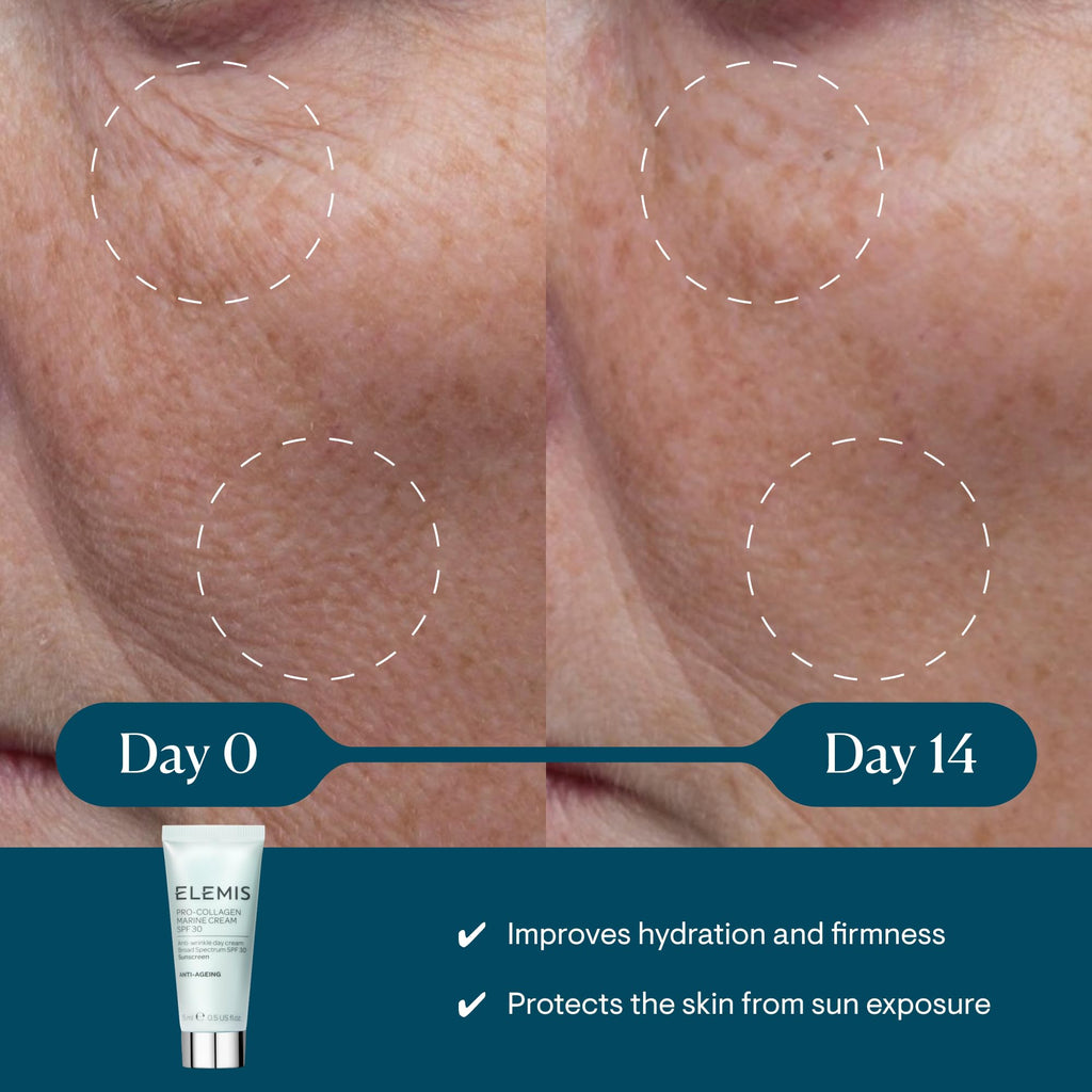 ELEMIS Pro-Collagen Marine Cream SPF 30, Lightweight Anti-Wrinkle Daily Facial Moisturizer