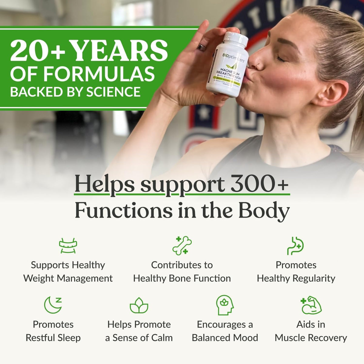 BIOptimizers Magnesium Breakthrough Supplement with 500mg - 7 Forms of Magnesium: Glycinate, Malate, Citrate, and More - Natural Support for Sleep and Cognitive Function