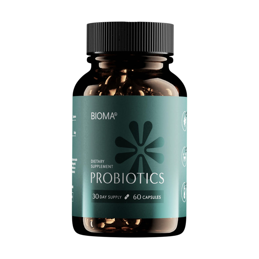BIOMA Probiotics for Digestive Health & Weight Management – 3-in-1 Gut Support (60 Capsules)