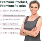 Pure Magnesium Glycinate with Zinc - Maximum Strength Chelated Magnesium Supplement for Women and Men 90 Capsule