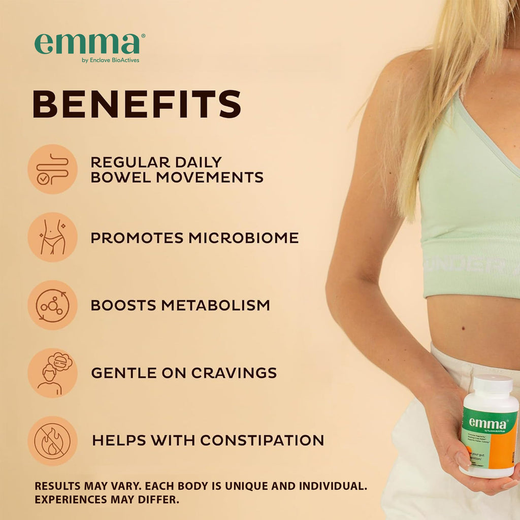 Emma Gut Health Supplement – 60 Capsules | Bloating & Digestive Support
