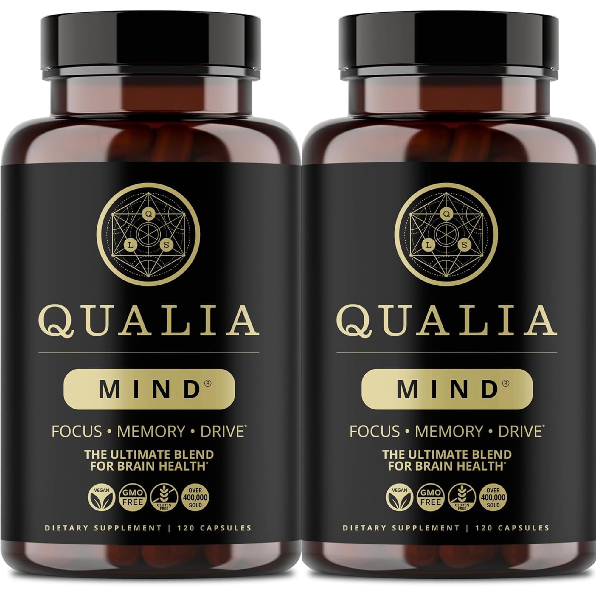 QUALIA MIND | The Ultimate Blend For Brain Health* | Doctor-Formulated Nootropic To Fuel Focus & Concentration* | Supports Long Term Brain Health| Maintain Drive & Productivity | 2 Month Supply