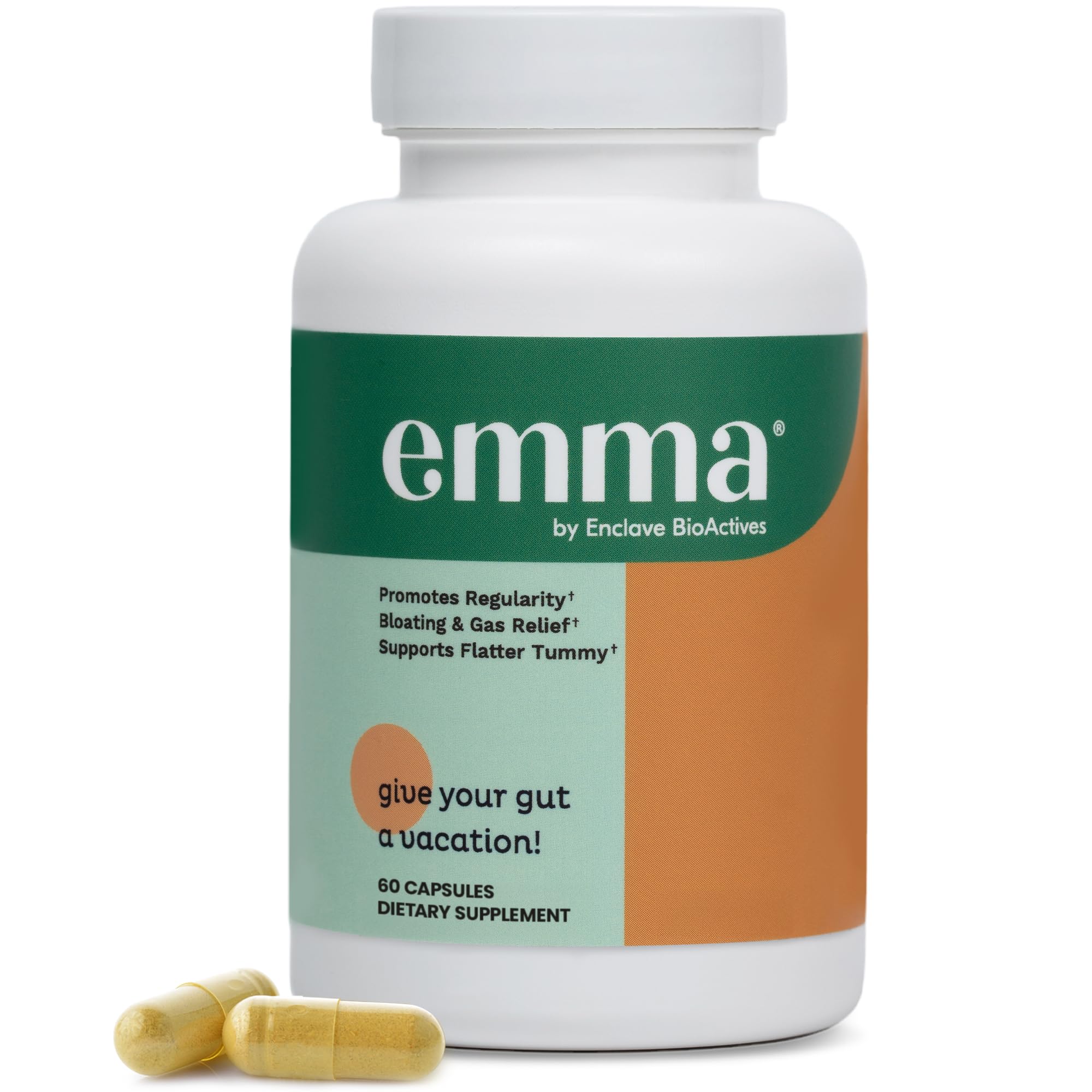 Emma Gut Health Supplement – 60 Capsules | Bloating & Digestive Support