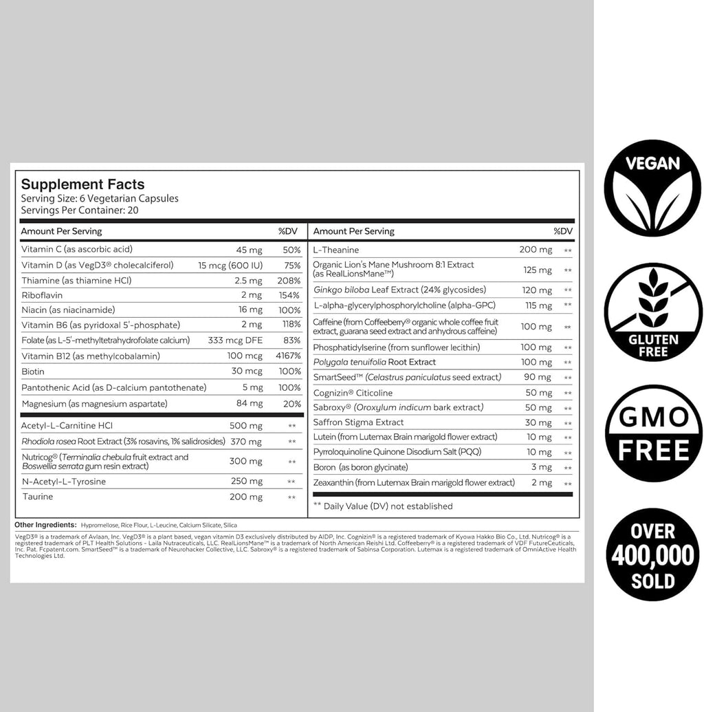 NEUROHACKER COLLECTIVE Qualia Mind | Doctor-Formulated Nootropic to Fuel Focus & Concentration