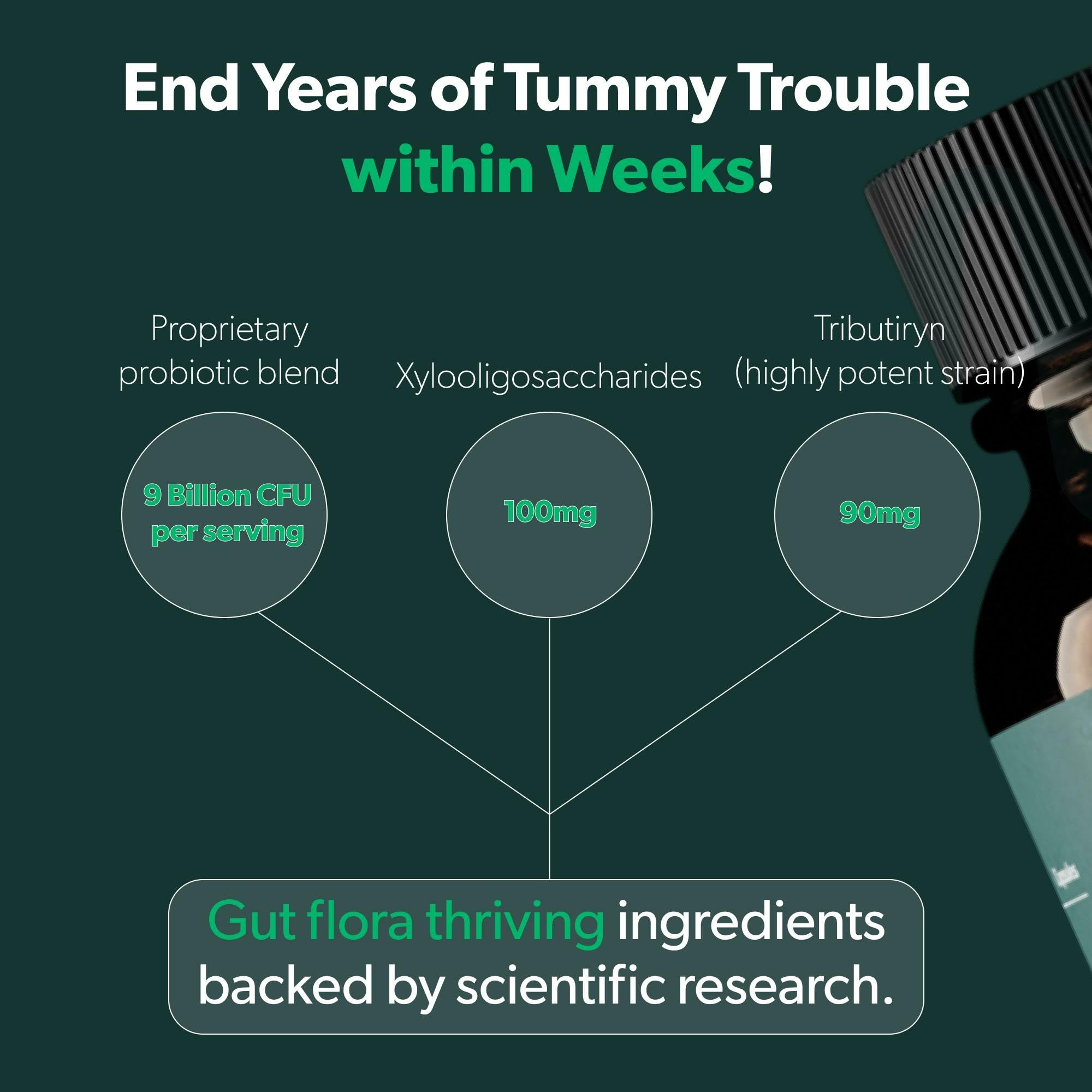 BIOMA Probiotics for Digestive Health & Weight Management – 3-in-1 Gut Support (60 Capsules)   (90-Day Supply)