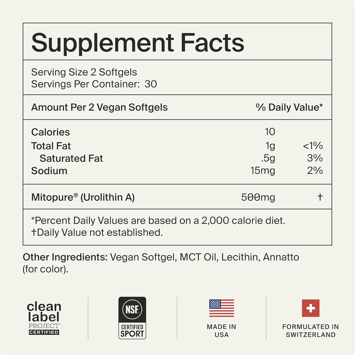 Time-Line Mitopure Urolithin A Longevity Supplement 60 Softgels – Cellular Energy Support