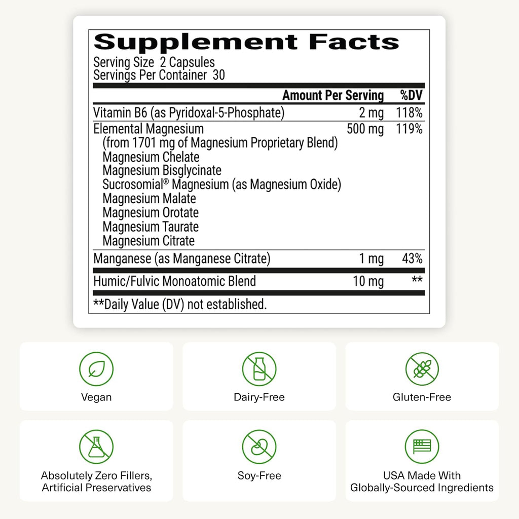 BIOptimizers Magnesium Breakthrough Supplement with 500mg - 7 Forms of Magnesium: Glycinate, Malate, Citrate, and More - Natural Support for Sleep and Cognitive Function
