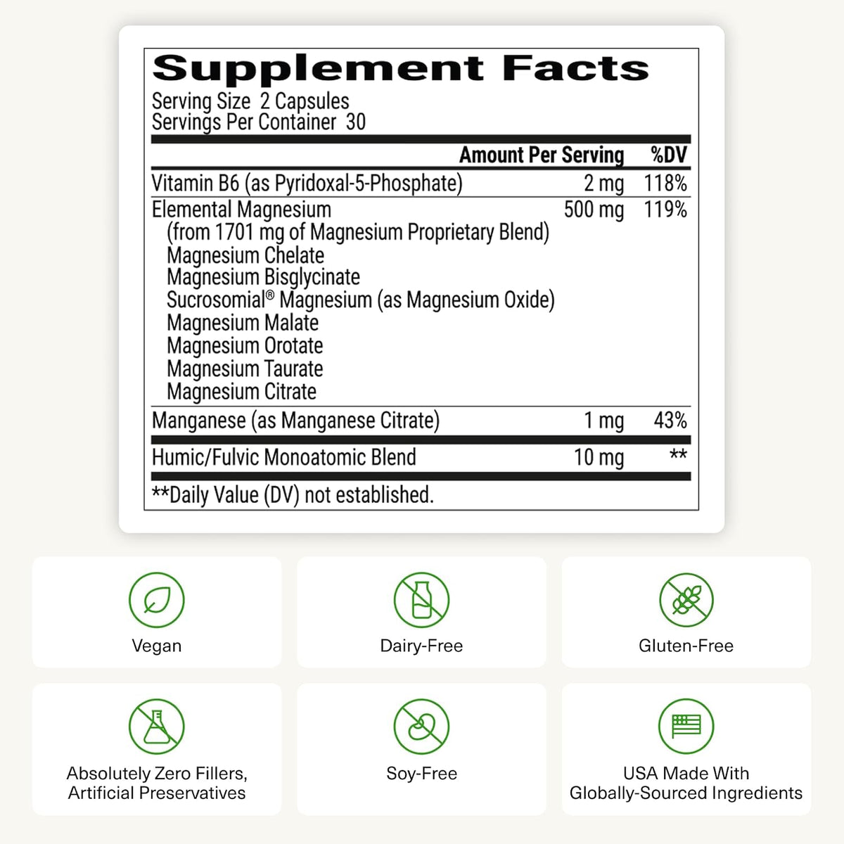 BIOptimizers Magnesium Breakthrough Supplement with 500mg - 7 Forms of Magnesium: Glycinate, Malate, Citrate, and More - Natural Support for Sleep and Cognitive Function