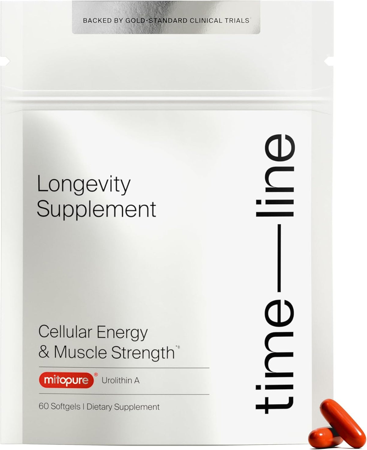 Time-Line Mitopure Urolithin A Longevity Supplement 60 Softgels – Cellular Energy Support