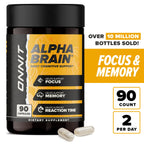 ONNIT Alpha Brain Nootropic Brain Supplement for Men & Women | Memory, Mental Clarity & Cognitive Improvement | Focus Capsules with L-Theanine, Vitamin B6 & Phosphatidylserine (90 Count)