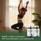 Shilajit for Men Women, Shilajit with Naturally Fulvic Acid & L-Arginine, Himalayan Shilajits for Extra Power, Stamina & Immune Support, Non-GMO, Made in USA, 60 Capsules, 1,300mg Per Serving