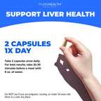 PUREHEALTH RESEARCH Liver Health – Liver Cleanse Detox & Repair with Artichoke Extract, Milk Thistle, Dandelion Root, Turmeric, Beet Root to Healthy Liver Renew with 11 Natural Nutrients, 60 Capsules