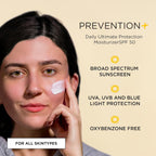 IMAGE Skincare PREVENTION+ Daily Ultimate Protection Moisturizer 2 Pack , SPF 50 Face Sunscreen Lotion, Zinc Oxide, Blendable with No White Cast, 3.2 oz