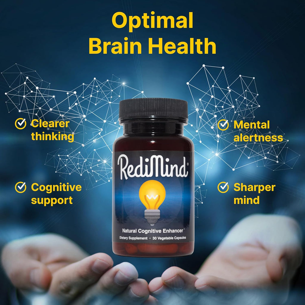 RediMind - Natural Cognitive Enhancement Supplement Capsule - Non-GMO, Vegan, Gluten-Free