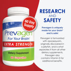 Prevagen Extra Strength 20mg, 60 Capsules with Apoaequorin & Vitamin D with Attractive and Stackable Prevagen Storage Box