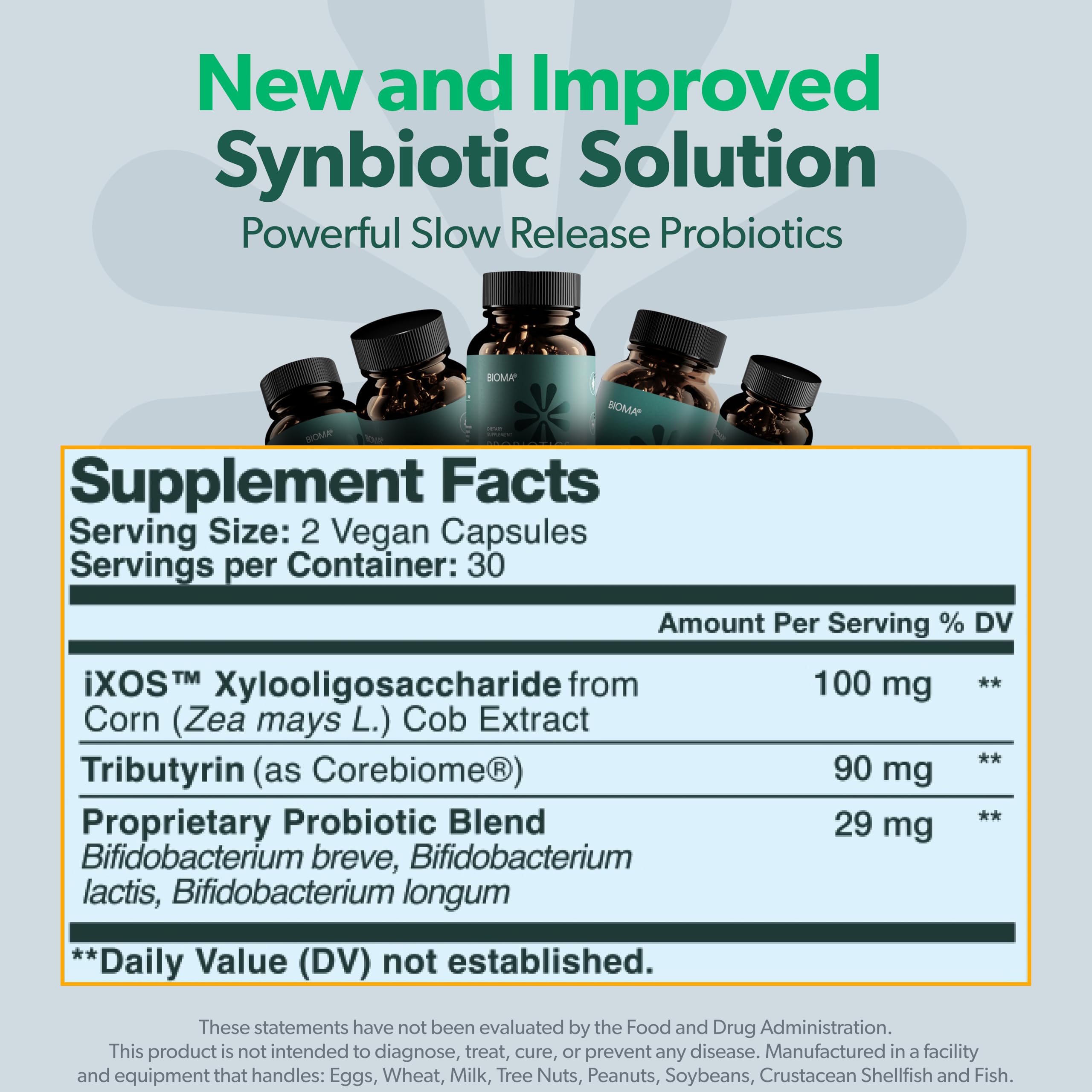 BIOMA Probiotics for Digestive Health & Weight Management – 3-in-1 Gut Support (60 Capsules)