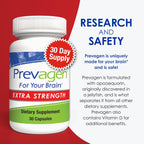 Prevagen Extra Strength 20mg, 60 Capsules with Apoaequorin & Vitamin D with Attractive and Stackable Prevagen Storage Box