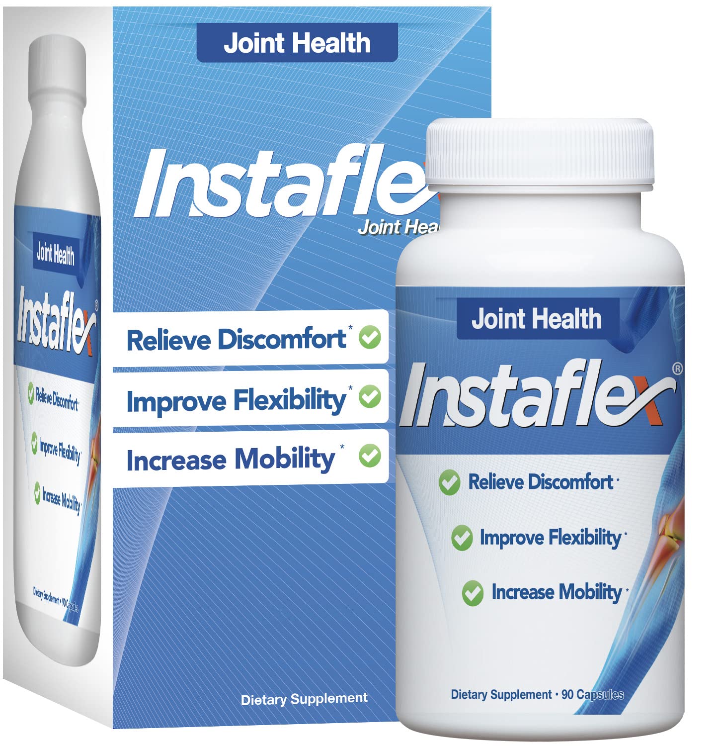 Instaflex Joint Support Supplement 90 Capsules - Clinically Studied Joint Relief Blend of Glucosamine, MSM, White Willow, Turmeric, Ginger, Cayenne, Hyaluronic Acid