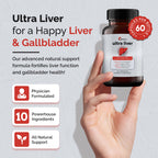 Ultra Liver Supplement for Liver Support and Gallbladder Support  60 Capsules