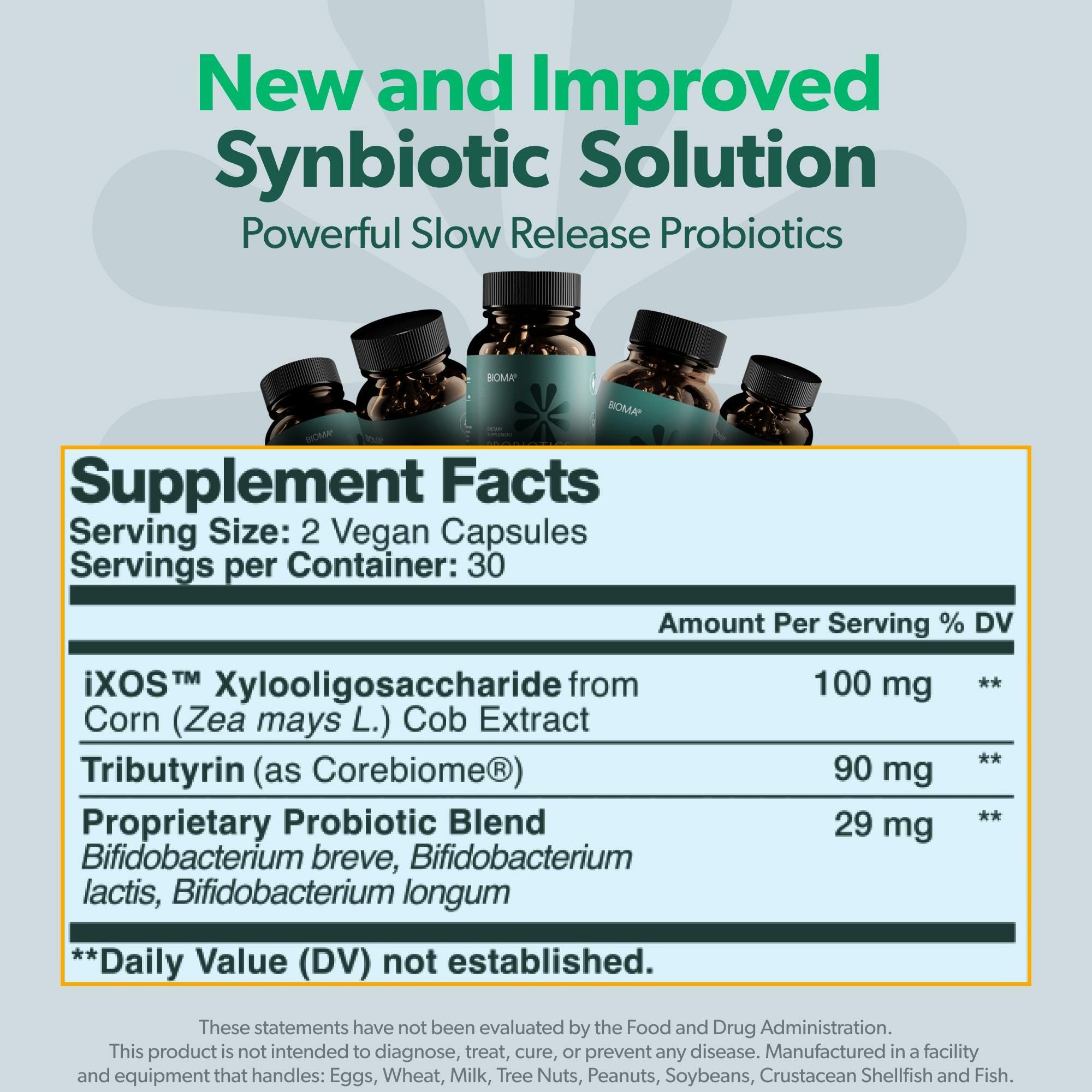 BIOMA Probiotics for Digestive Health & Weight Management – 3-in-1 Gut Support (60 Capsules)   (90-Day Supply)