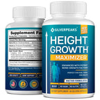 SILVERPEAKS Growth Capsules to Grow Taller - Height Growth Maximizer with Calcium for Bone Strength - Made in USA - Natural Get Taller Supplement - Free of Growth Hormone