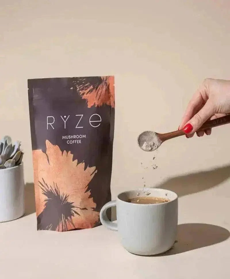 RYZE Mushroom Coffee Pack of 2 | 6 Adaptogenic Mushrooms | Organic | Instant Coffee | MCT Oil | Better Energy, Focus, Digestion, Immunity | Cordyceps, Lion’s Mane, Shiitake, Reishi, Turkey Tail, King Trumpet - Jia Sales