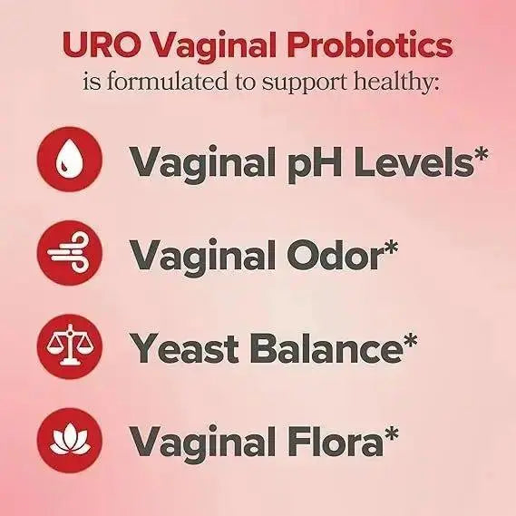 URO Women Probiotics Capsules for Women pH Balance with Prebiotics & Lactobacillus Probiotic Blend - Women's Vaginal Health Supplement - Promote Healthy Vaginal Odor & Vaginal Flora, 60 Count (Pack of 2) - Jia Sales