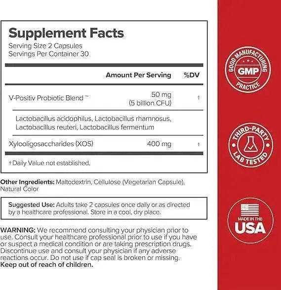 URO Women Probiotics Capsules pack of 5 for pH Balance with Prebiotics & Lactobacillus Probiotic Blend - Women's Vaginal Health Supplement - Promote Healthy Vaginal Odor & Vaginal Flora - Jia Sales